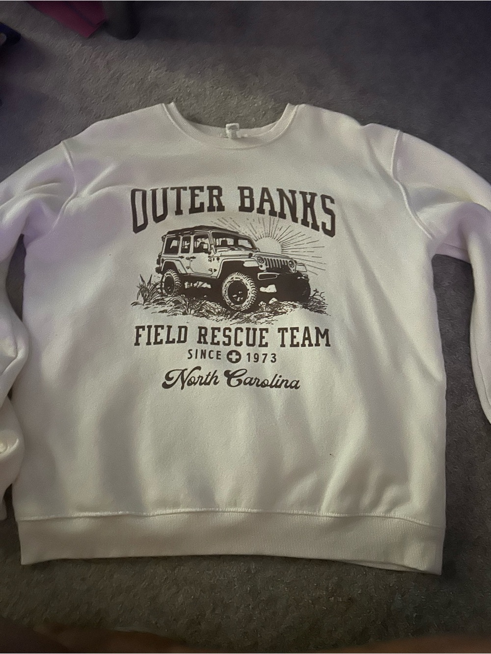 Full Tilt White Outer Banks Field Rescue Team Crewneck